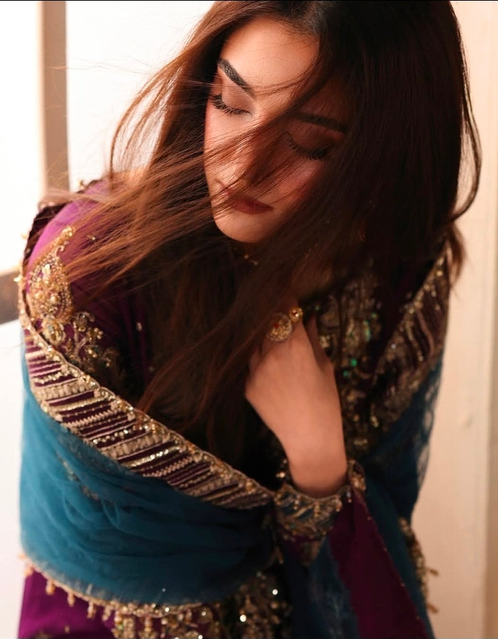 Charizma Dastane Jashan DJW6-01 Purple – Dupatta Detail