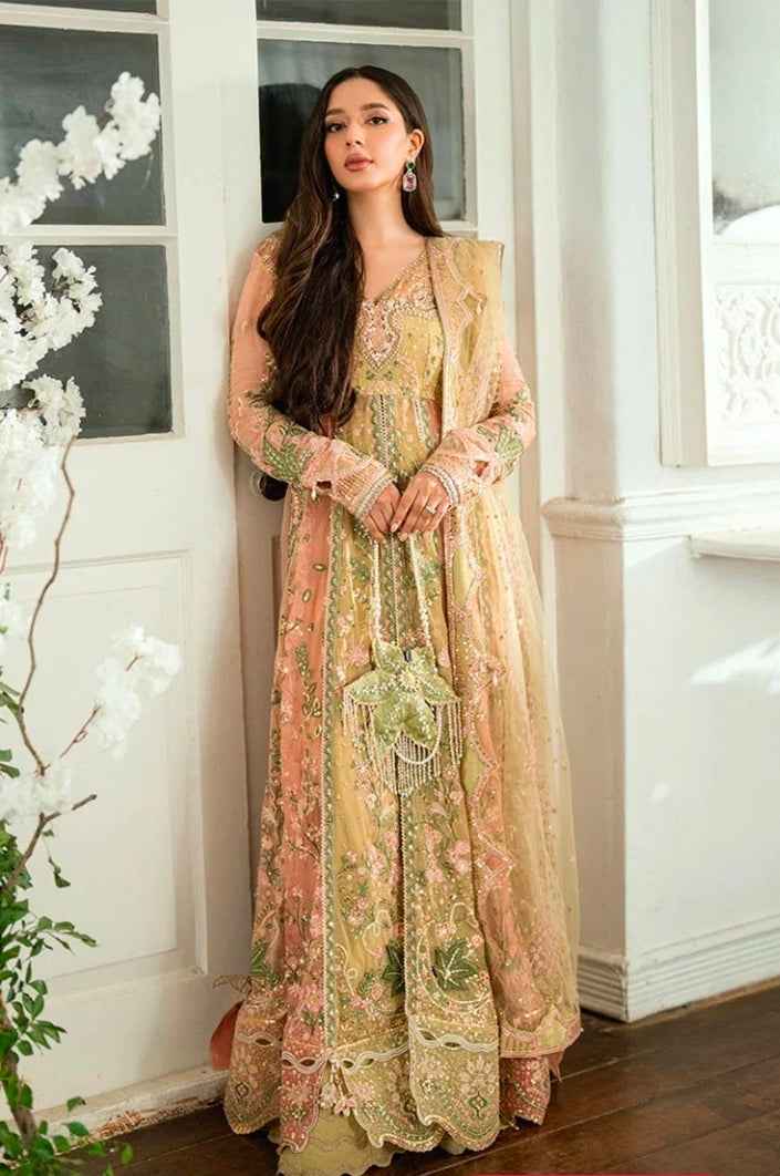 Mushq Sham Shandaar Embroidered Chiffon Unstitched 4Pc Suit – Roop Rangoli | 101% Original