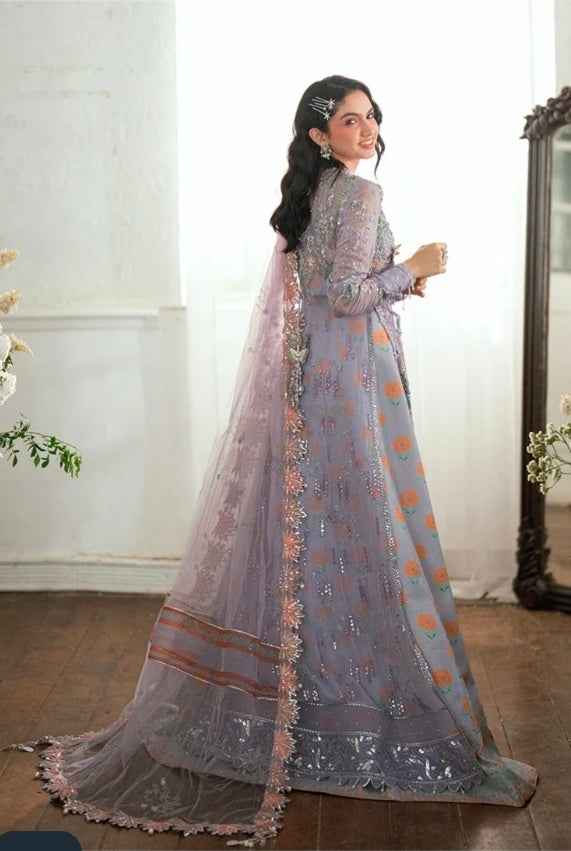 Mushq Sham Shandaar Embroidered Chiffon Unstitched 4Pc Suit – Rangeela Raag | 101% Original