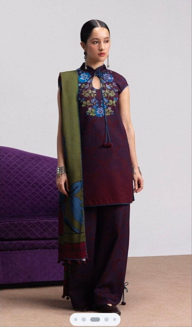 Coco by Zara Shahjahan Mira 1B Linen 3PC Unstitched | 101% Original