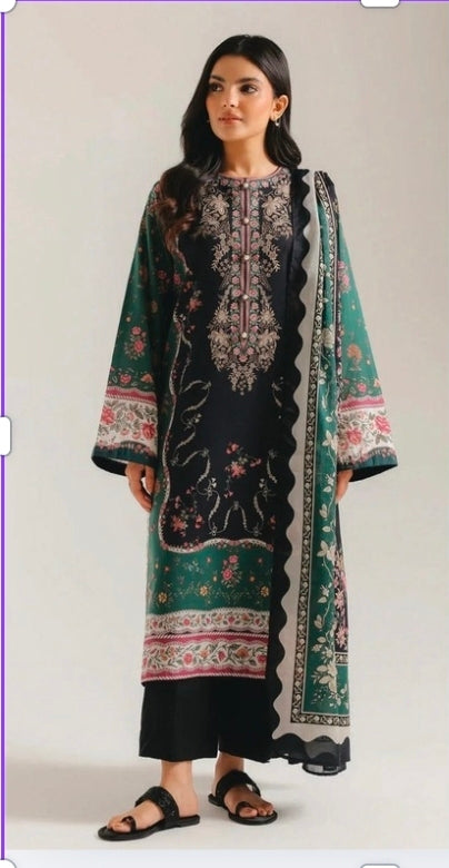 Ethnic Cambric E0890 Black 3PC | 101% Original