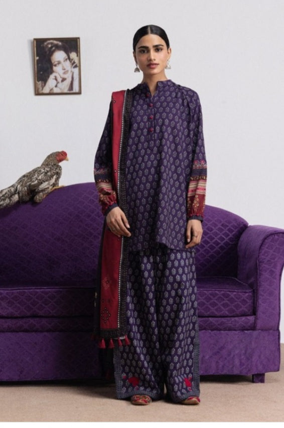 Coco by Zara Shahjahan Aika 3B Linen 3PC Unstitched | 101% Original