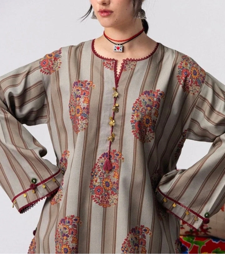 Coco by Zara Shahjahan Rania 4A Linen 3PC Unstitched | 101% Original