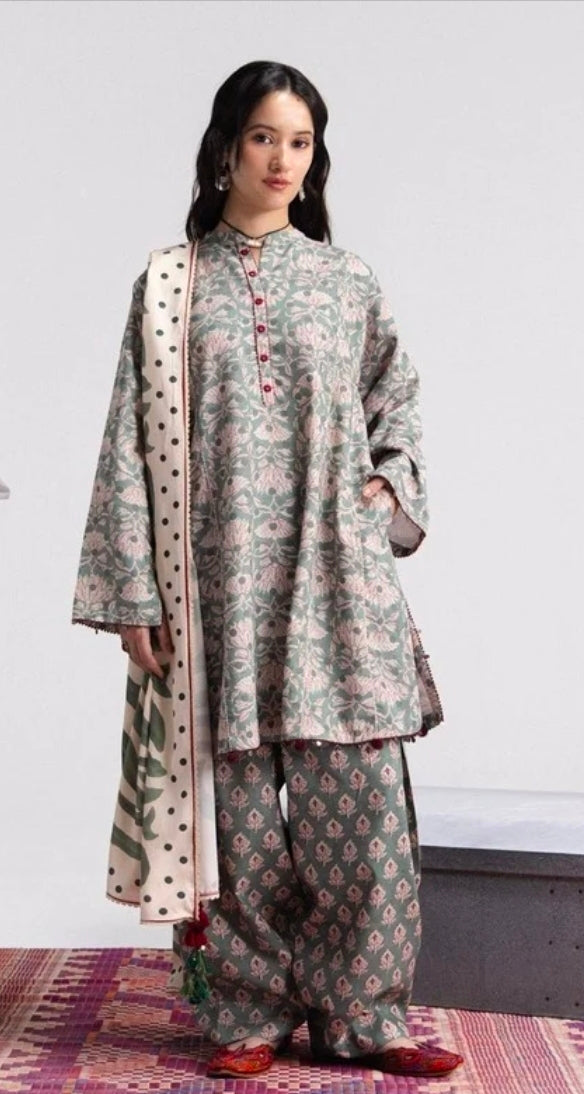 Coco by Zara Shahjahan Elowen 7A Linen 3PC Unstitched | 101% Original
