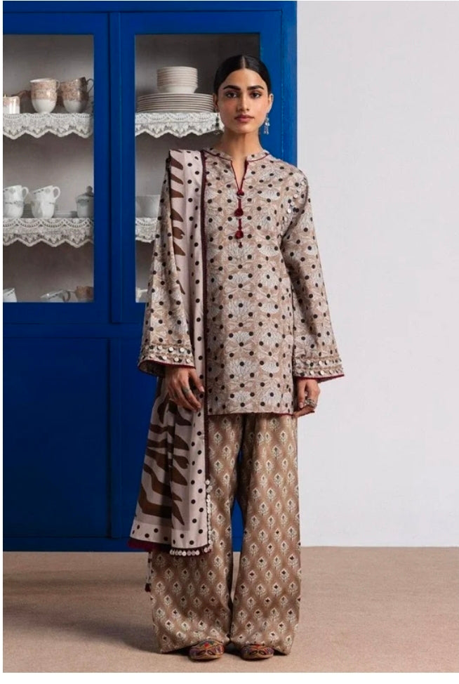 Coco by Zara Shahjahan Elowen 7B Linen 3PC Unstitched | 101% Original