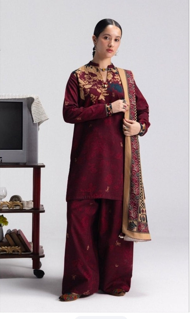 Coco by Zara Shahjahan Iris 8A Linen 3PC Unstitched | 101% Original