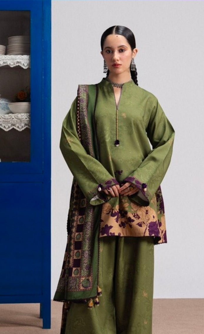 Coco by Zara Shahjahan Iris 8B Linen 3PC Unstitched | 101% Original