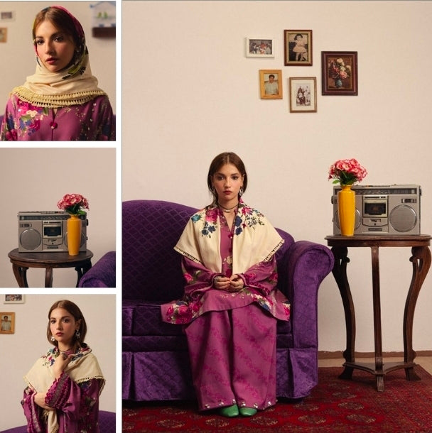 Coco by Zara Shahjahan Katya 9A Linen 3PC Unstitched | 101% Original