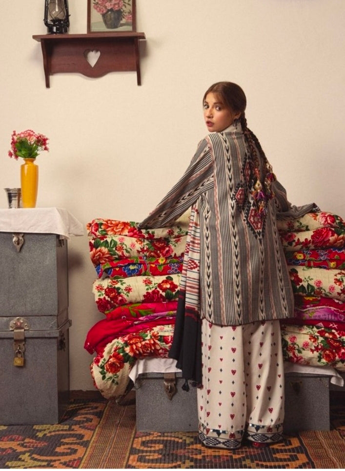 Coco by Zara Shahjahan Leela 10A Linen 3PC Unstitched | 101% Original