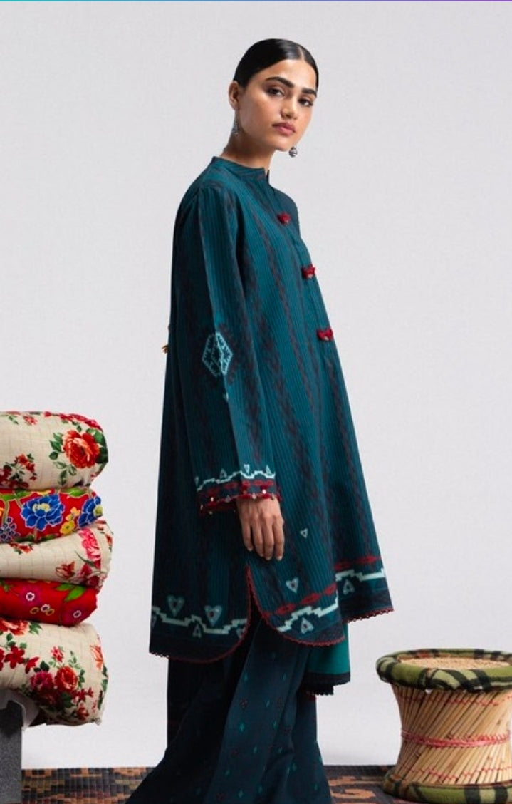 Coco by Zara Shahjahan Leela 10B Linen 3PC Unstitched | 101% Original