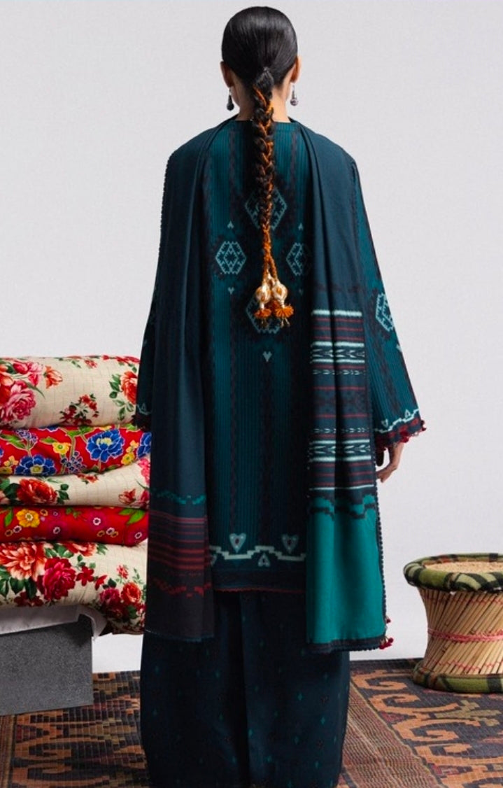 Coco by Zara Shahjahan Leela 10B Linen 3PC Unstitched | 101% Original