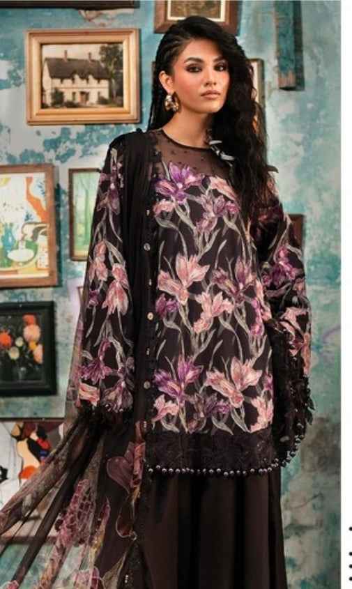 M.Prints Fall Collection 2026 Design 4B Cord Embroidered Cambric 3PC | Unstitched