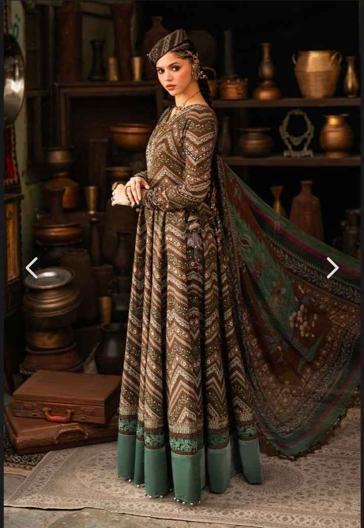 M.Prints Fall Collection 2026 Design 7A Printed Cambric Anarkali 3PC | Unstitched