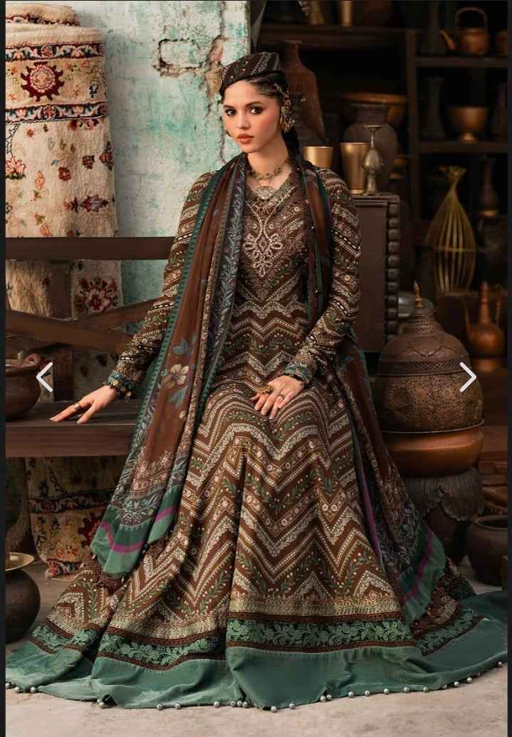 M.Prints Fall Collection 2026 Design 7A Printed Cambric Anarkali 3PC | Unstitched