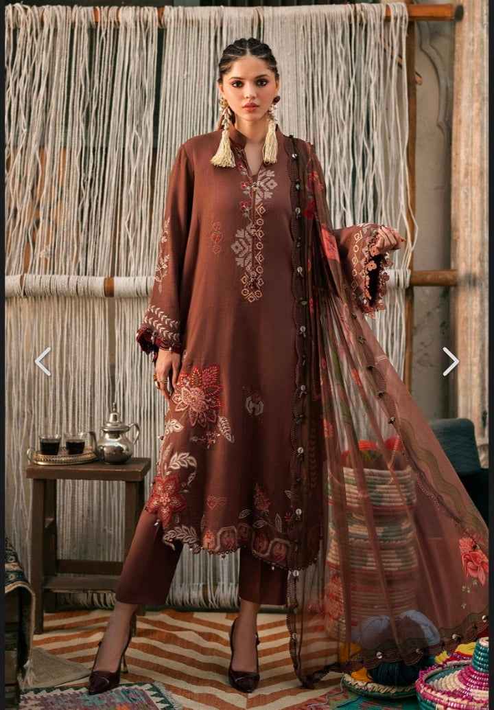 M.Prints Fall Collection 2026 Design 10B Embroidered Dobby Linen 3PC | Unstitched