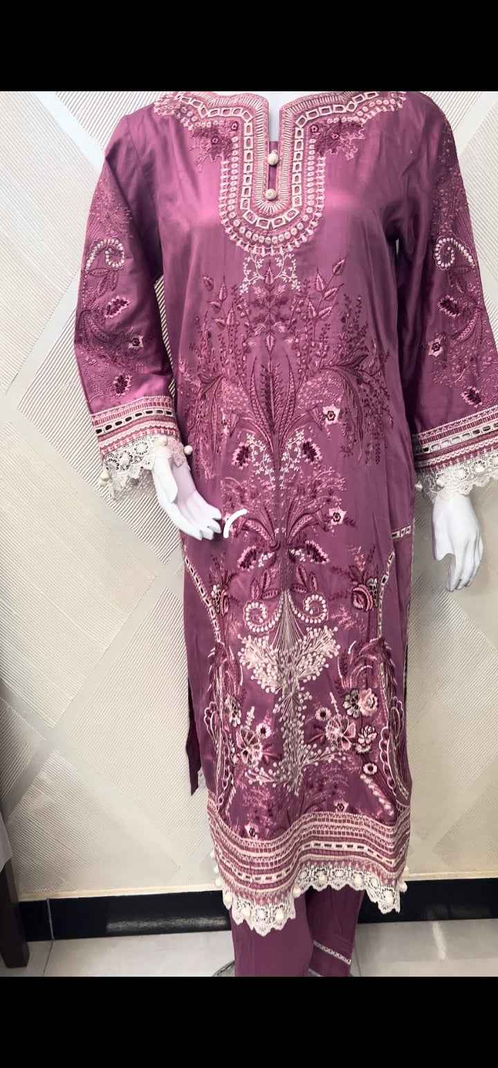 Mavi Pret Mushq Pink Cotton Satin 2PC RTW