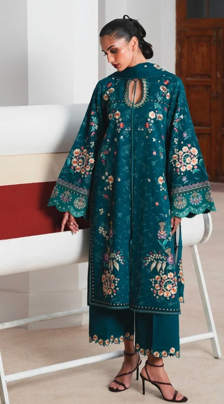 Jugnu Baagh – Embroidered Karandi Unstitched Suit