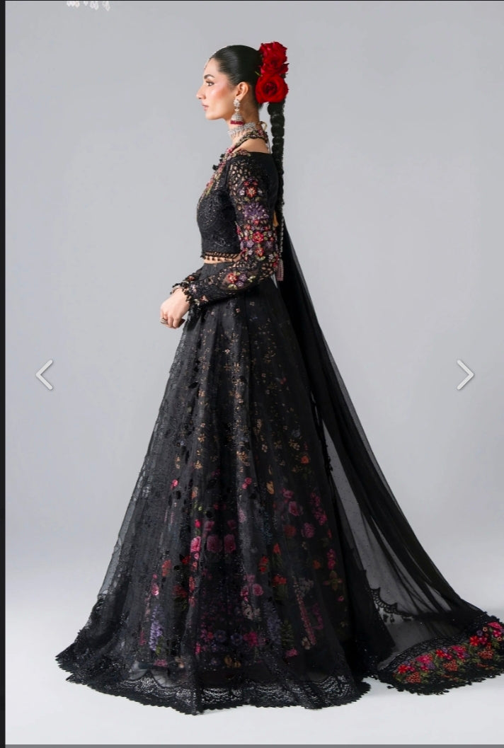 Obsidian Garden BD-3101 – Unstitched Embroidered Organza Suit