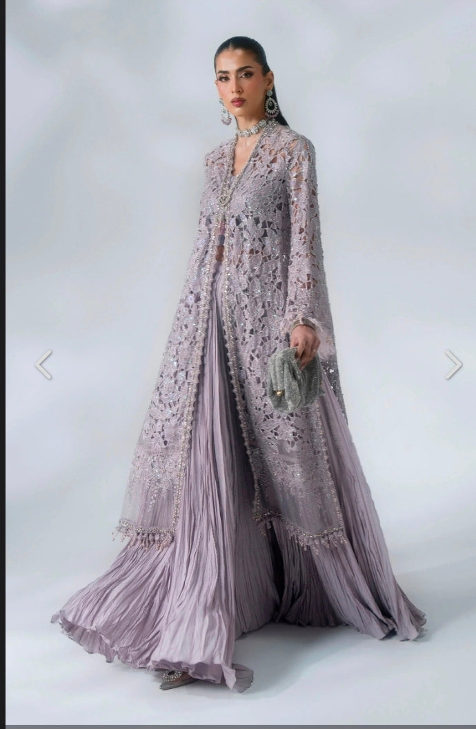 Dusty Lilac BD-3105 – Unstitched Embroidered Organza 3PC Suit