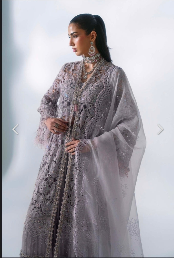 Dusty Lilac BD-3105 – Unstitched Embroidered Organza 3PC Suit