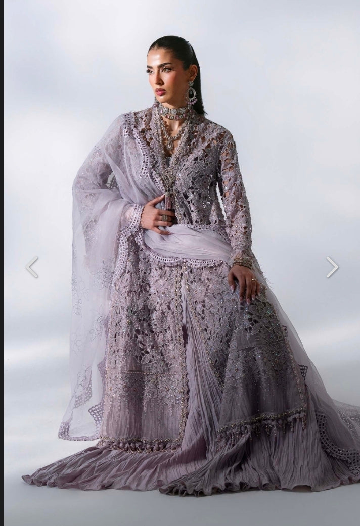Dusty Lilac BD-3105 – Unstitched Embroidered Organza 3PC Suit