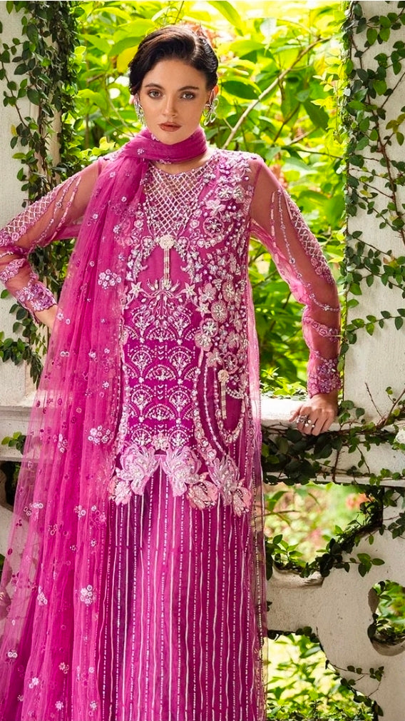 Mushq Sweet November Embroidered Net 3PC – HUNWD250107U