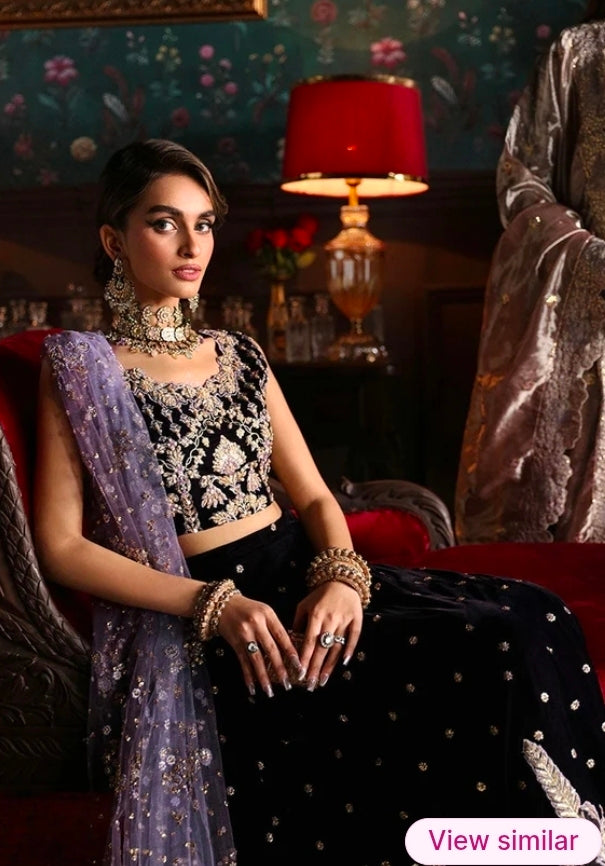 Mushq Niloufer Shirin Embroidered Velvet 3PC – MV#02 | Winter Collection