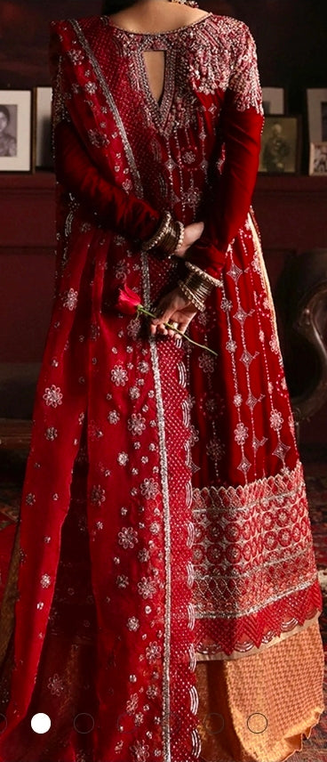 Mushq Niloufer Velvet Edit MV#08 Farah | Embroidered 3PC Winter Collection