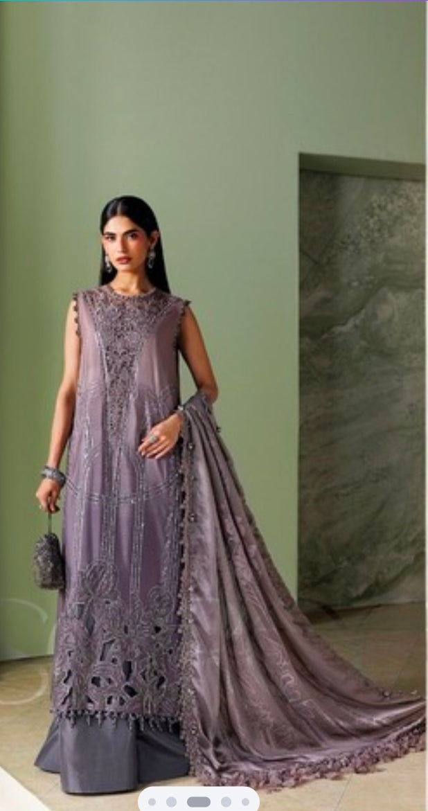 MARIA.B SOIRÉE Unstitched Formal – D4 | Mauve & Grey