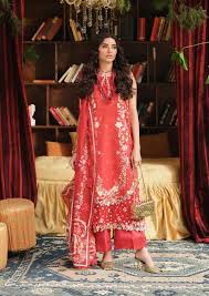 Lawn - Maryam Hussain - Luxury 26 - Crimson