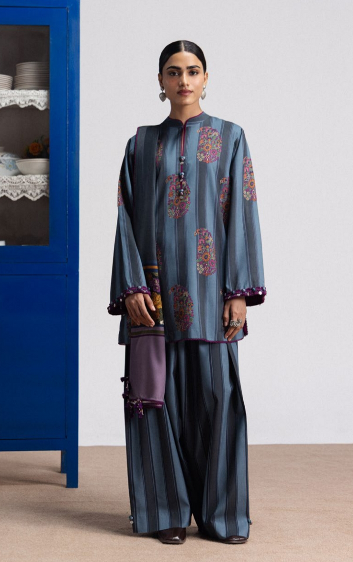 Coco by Zara Shahjahan Rania 4B Linen 3PC Unstitched | 101% Original