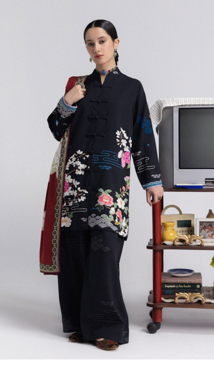 Coco by Zara Shahjahan Hana 2A Linen 3PC Unstitched | 101% Original