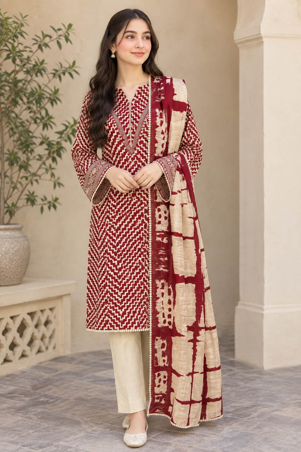 Mavi's Pret Sana Safinaz Cotton Khaddar 3PC | 100% Original RTW
