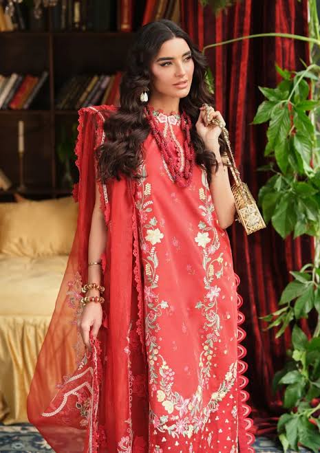 Lawn - Maryam Hussain - Luxury 26 - Crimson