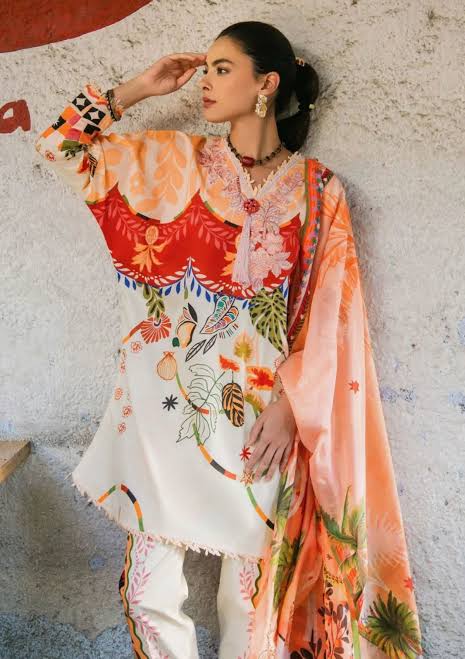 Lawn - Mushq - Hemline La Dolce Prints Vol-2 - HUN25#20B - Mulberry Tree