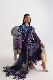 Lawn - Suffuse - Luxury Unstitched 26 - ELORA