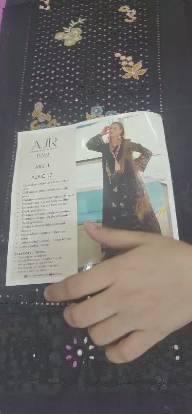 Lawn - AJR - EVARA Luxury Couture - AJR-E-07 - Riela