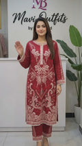 Mushq Luxury Lawn 2PC Stitched Suit – Laser Cut Embroidered | Mavi's Pret | 101% Original