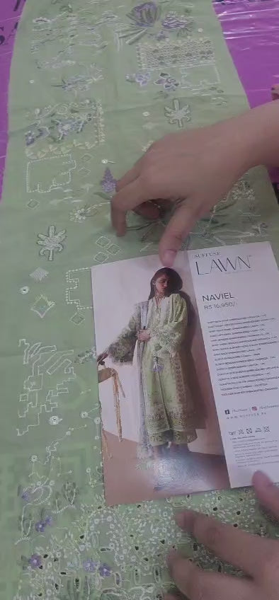 Lawn - Suffuse - Luxury Unstitched 26 - SEROLI