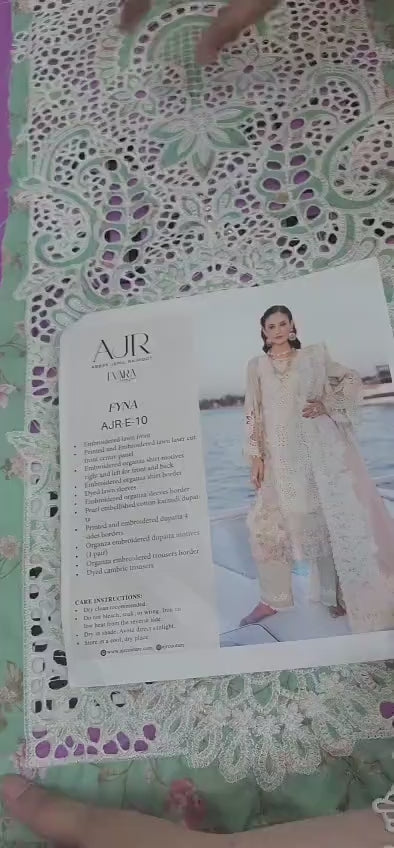 Lawn - AJR - EVARA Luxury Couture - AJR-E-10 - Fyna