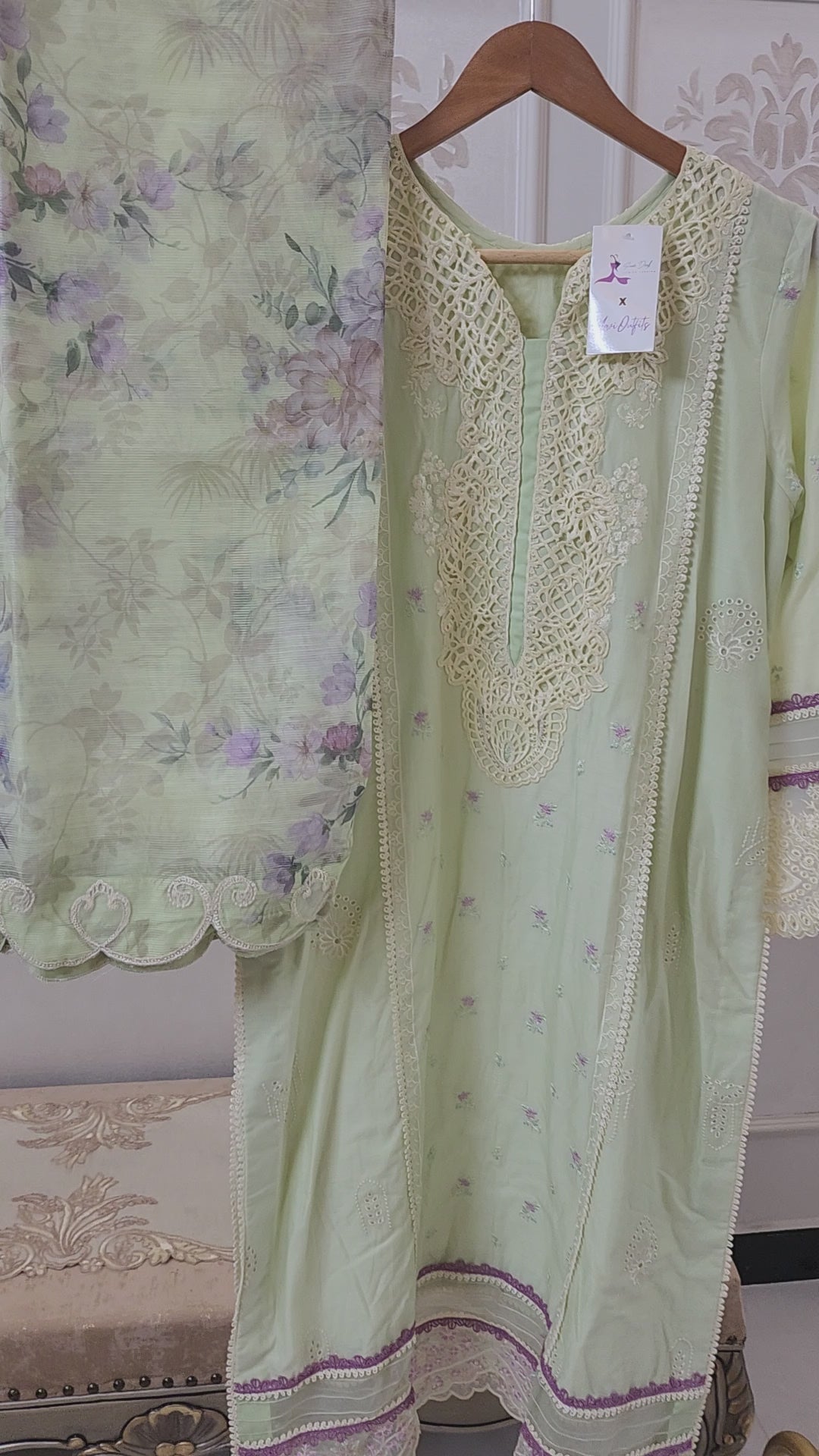 Mavi's Pret – Qalamkar Luxury Embroidered 3PC | 101% Original