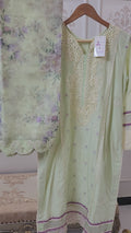 Mavi's Pret – Qalamkar Luxury Embroidered 3PC | 101% Original