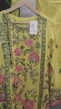 Zaha Luxury Lawn 3PC Stitched Suit – Thread Work Embroidered | Mavi's Pret | 101% Original