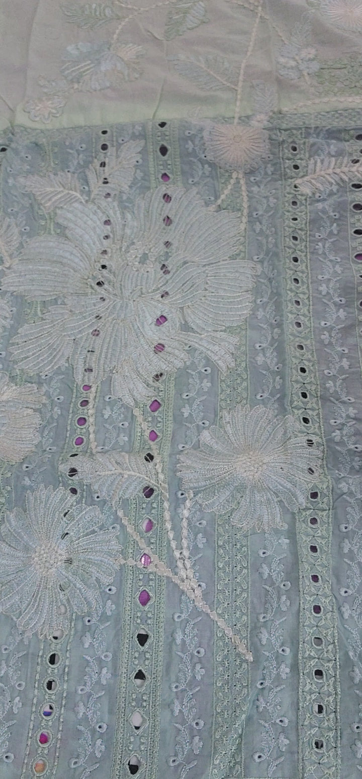 Mushq Luxury Lawn Chikankari 2PC BFresh – Mint Green | 101% Original