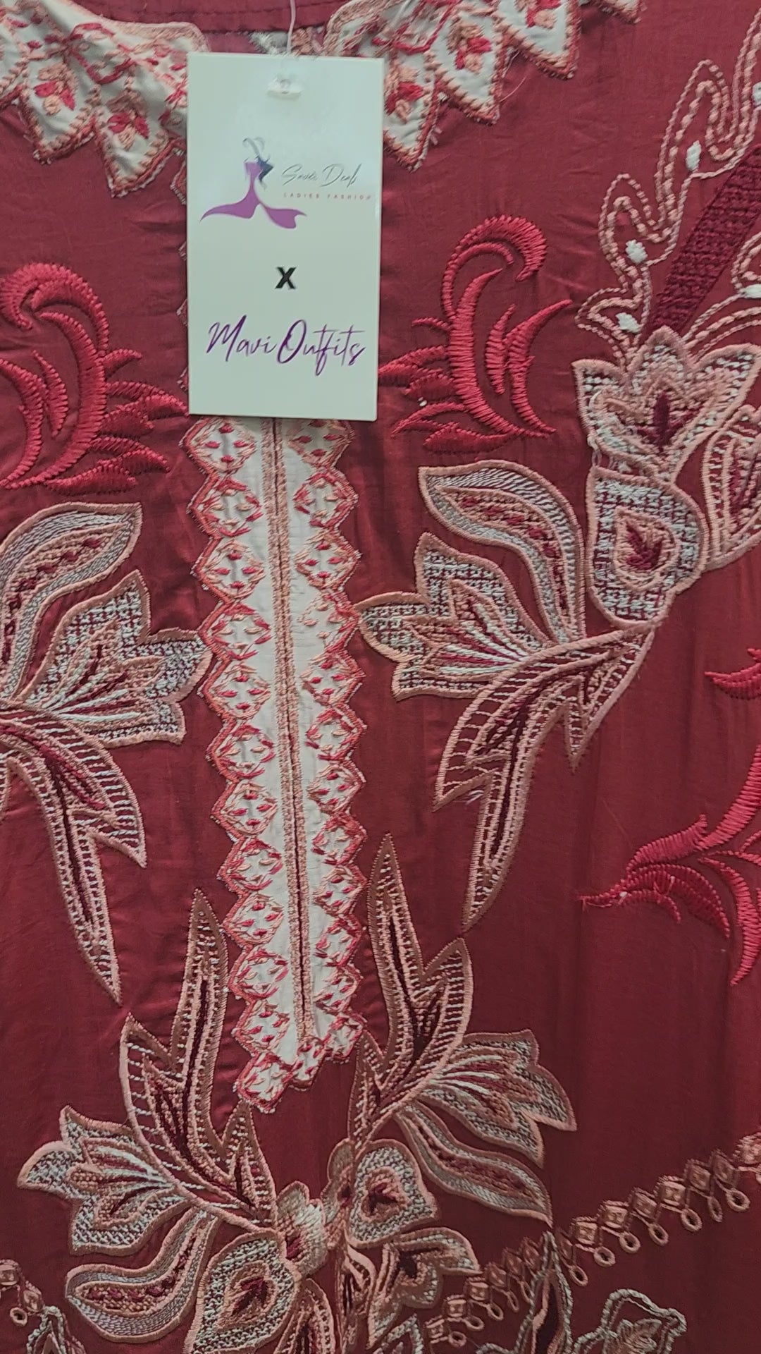 Mushq Luxury Lawn 2PC Stitched Suit – Laser Cut Embroidered | Mavi's Pret | 101% Original