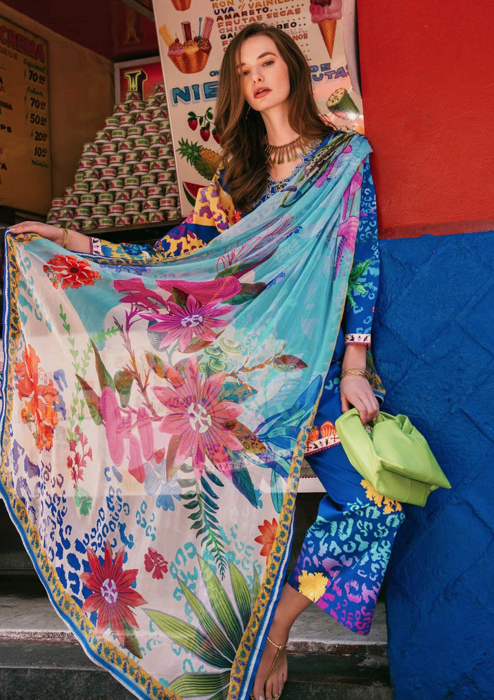 Lawn - Mushq - Hemline La Dolce Prints Vol-2 - HUN25#01B - Flower of Life