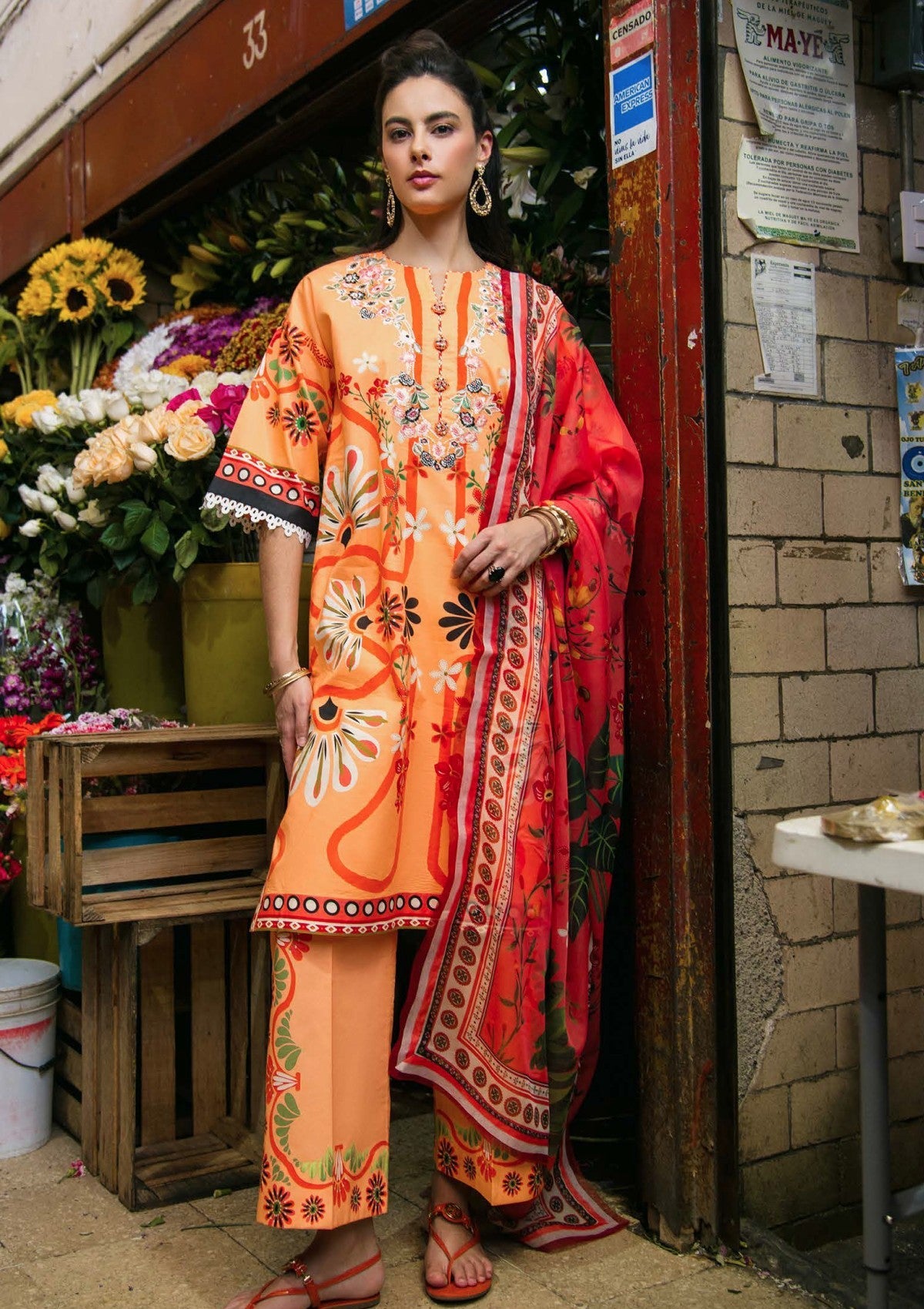 Lawn - Mushq - Hemline La Dolce Prints Vol-2 - HUN25#09B - Doves of Garden