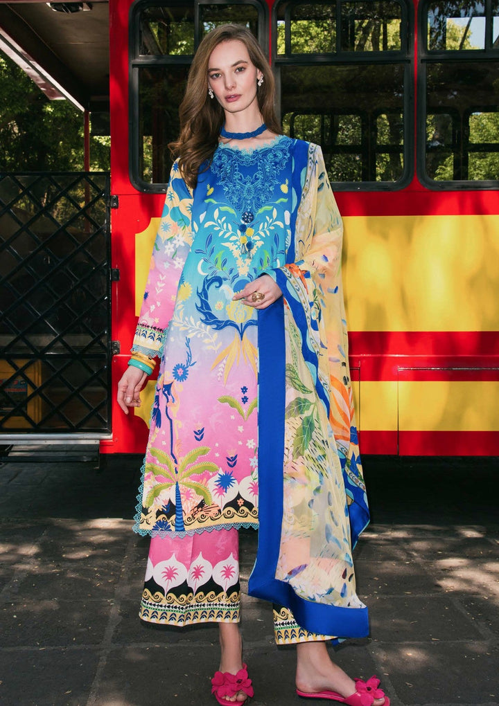 Lawn - Mushq - Hemline La Dolce Prints Vol-2 - HUN25#12B - Night Terrace