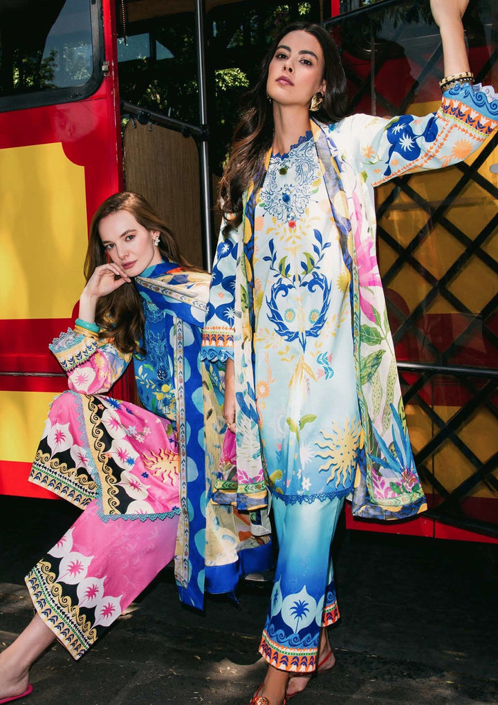 Lawn - Mushq - Hemline La Dolce Prints Vol-2 - HUN25#06B - Floral Paradise