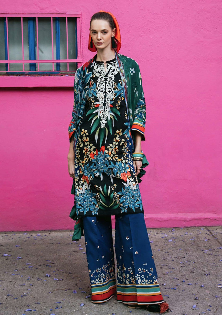 Lawn - Mushq - Hemline La Dolce Prints Vol-2 - HUN25#08B - Life of Irises